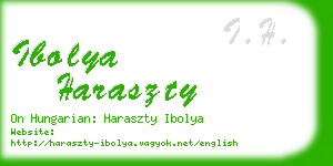 ibolya haraszty business card